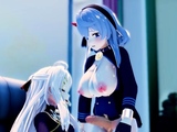 Hentai redhead gives blowjob and having sex
